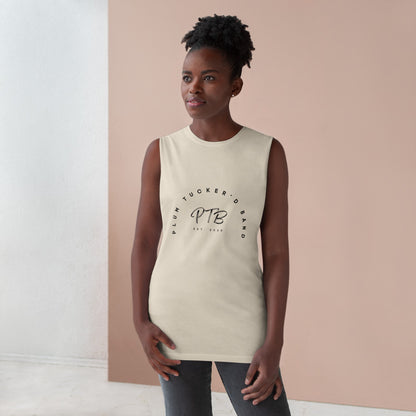 Plum Tucker'd Band Unisex Barnard Tank